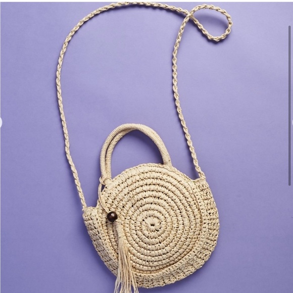 SOLID & STRIPED straw circle bag - Picture 2 of 4